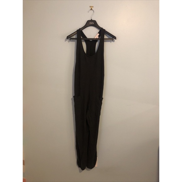 Spiritual Gangster Pants - Spiritual Gangster NEW‎ Womens Medium Charcoal Gray Racerback Jumpsuit
